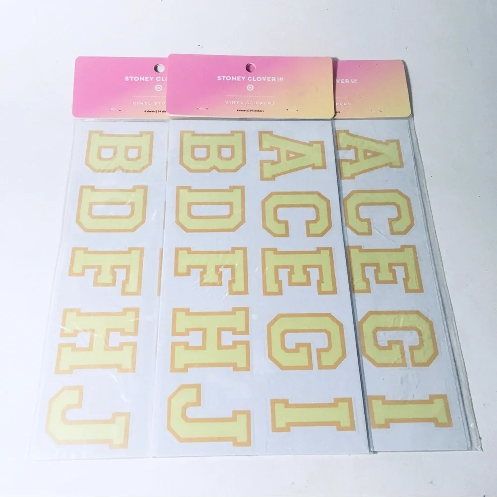 Stoney Clover Lane x Target Yellow Letter Vinyl Stickers - 3 Packs